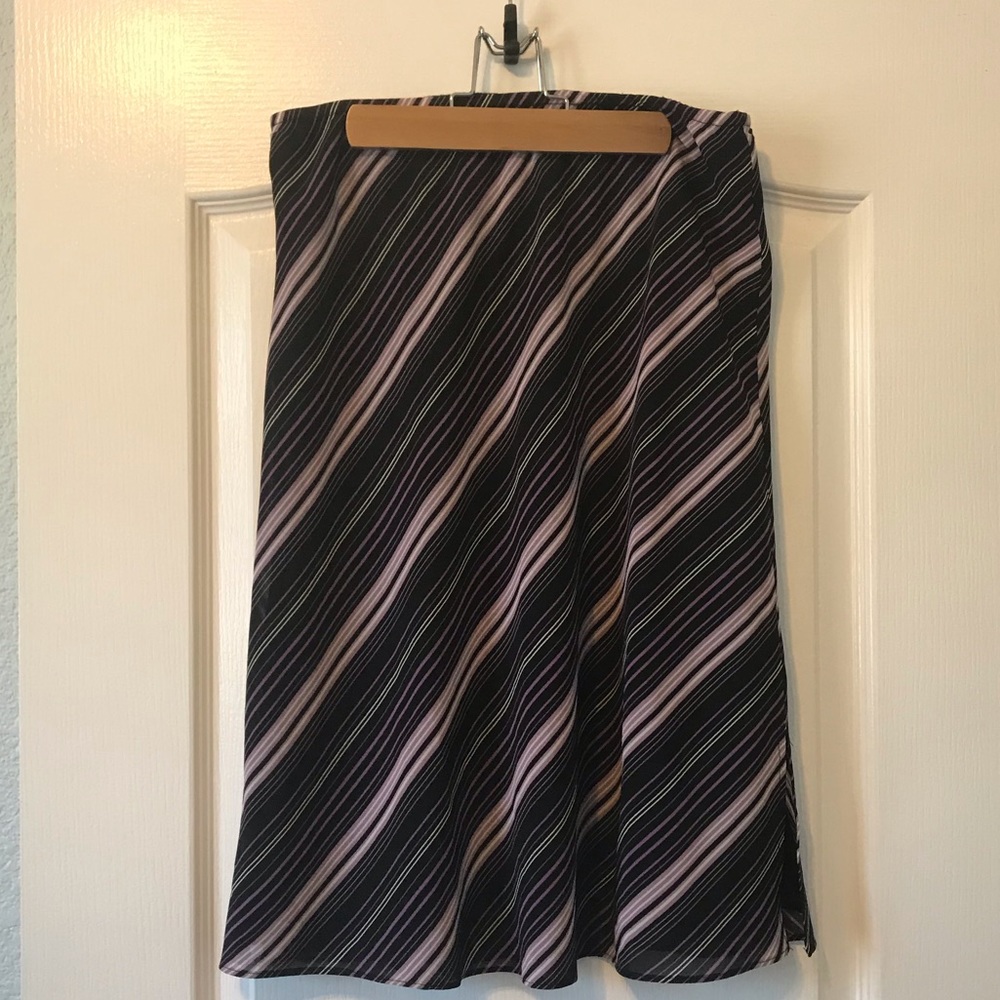 Striped Skirt w/ slits on sides